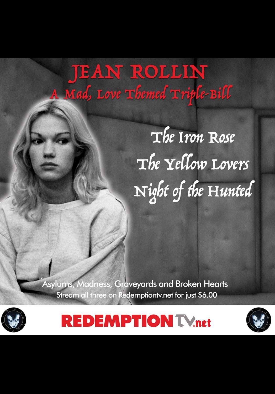 Stream Three fanastic Jean Rollin films for $6 - a man, love themed triple -bill!